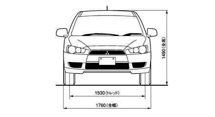 Размеры Mitsubishi Lancer X