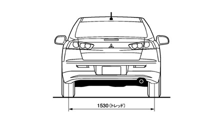 Размеры Mitsubishi Lancer X