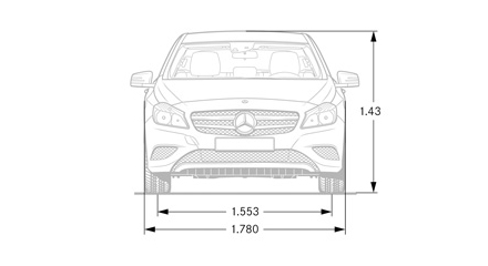 Размеры Mercedes-Benz A-klasse