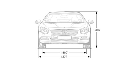 Размеры Mercedes-Benz SL-klasse
