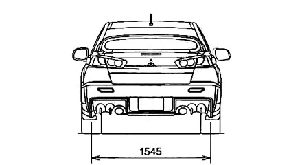Размеры Mitsubishi Lancer Evolution