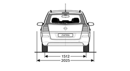 Размеры Opel Zafira
