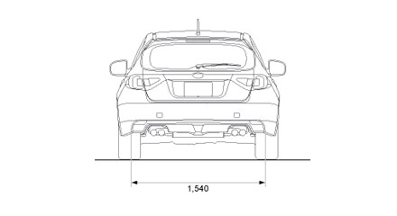 Размеры Subaru Impreza WRX Hatchback