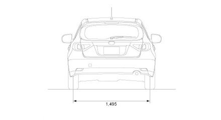 Размеры Subaru Impreza Hatchback