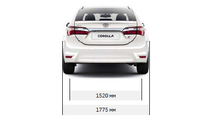 Размеры Toyota Corolla