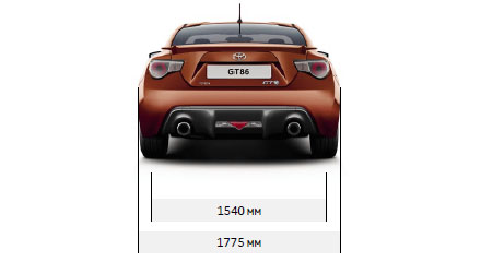 Размеры Toyota GT86