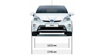 Размеры Toyota Prius
