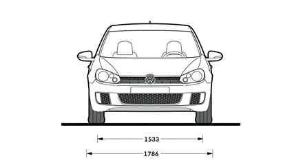 Размеры Volkswagen Golf