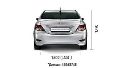 Размеры Hyundai Solaris