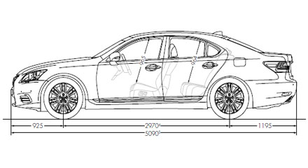 Размеры Lexus LS