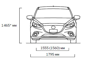 Размеры Mazda 3 hatchback