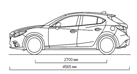 Размеры Mazda 3 hatchback