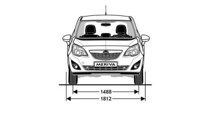Размеры Opel Meriva