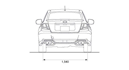 Размеры Subaru Impreza WRX Sedan