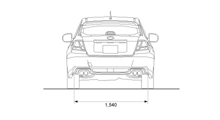 Размеры Subaru Impreza WRX STI Sedan