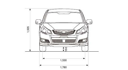 Размеры Subaru Legacy