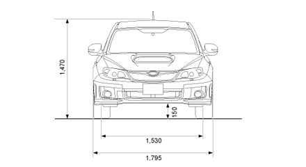 Размеры Subaru Impreza WRX STI Hatchback